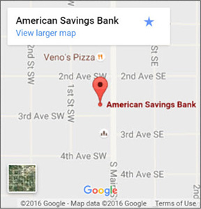 American Savings Savings Bank Map a location of Tripoli